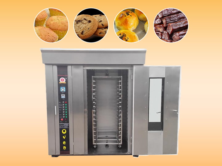 Automatic rotary bakery oven