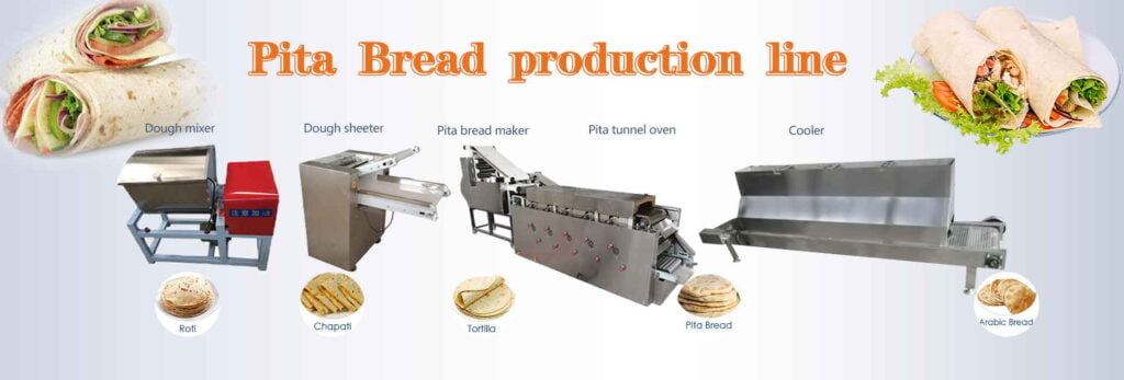 Automatic pita bread line