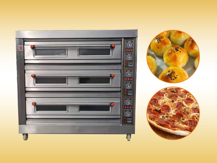 3 deck electric bakery oven